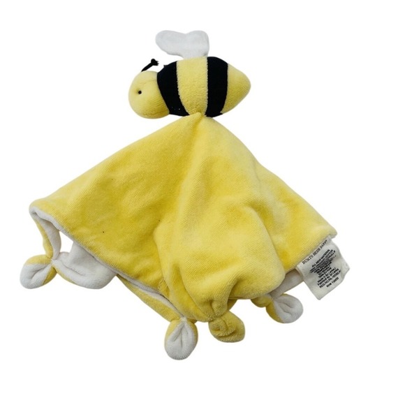 Burt's Bees Baby Other - Burts Bees Baby Bumble Bee Lovey Security Blanket Yellow White Knotted Plush New